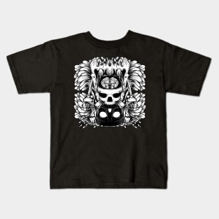 Skull and Brain Kids T-Shirt